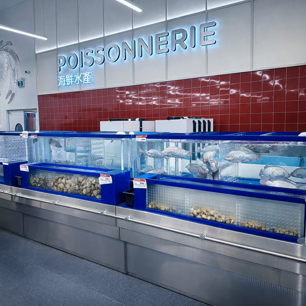 Vivier à homards et poissons sur mesure Vivier à homards et mollusques